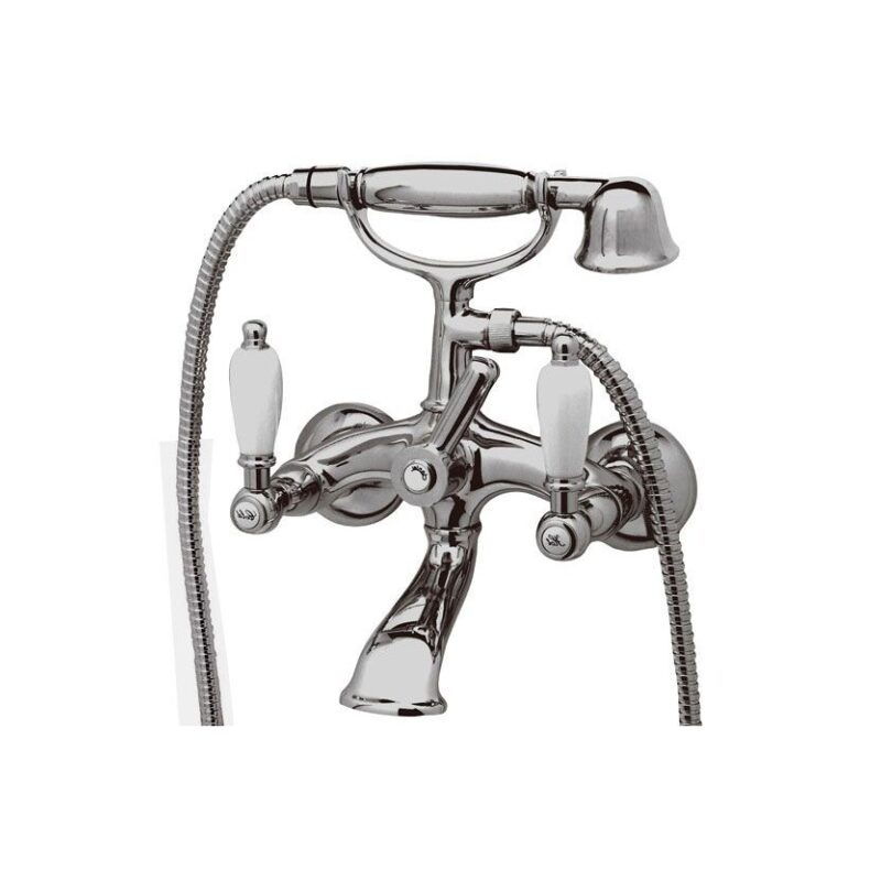 Bateria wannowa ścienna Retro chrom DANIEL RUBINETTERIE RT4102CR