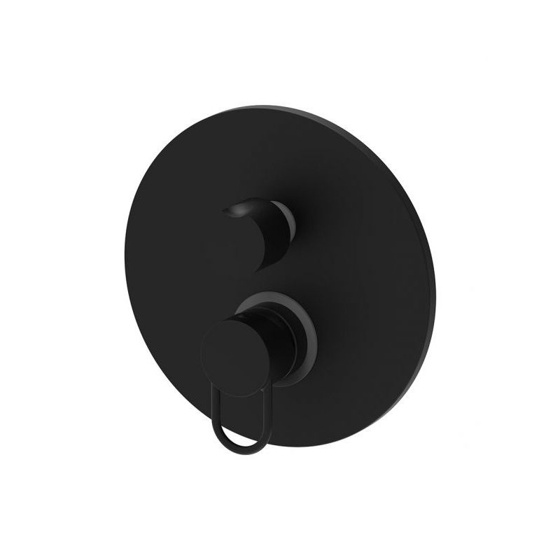 Bateria podtynkowa 2-drożna z przełącznikiem mechanicznym Joker czarny mat PAFFONI RUBINETTERIE JK018NO