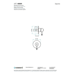 Bateria podtynkowa 1-drożna Laguna chrom EMMEVI RUBINETTERIE 40009CR