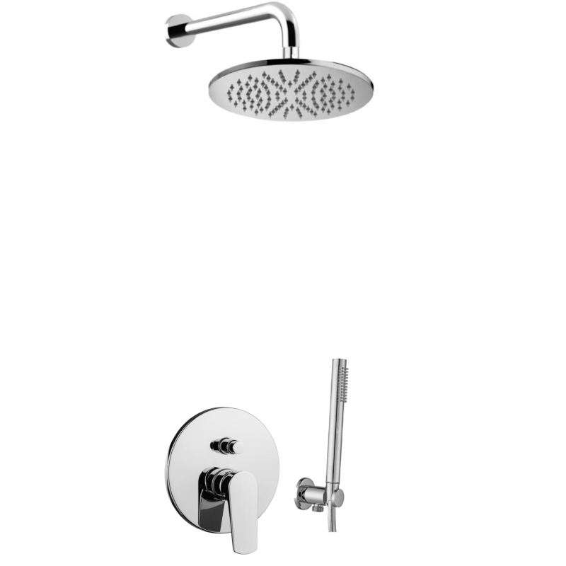 Zestaw natryskowy podtynkowy l-400mm fi-22,5cm Nicla chrom EMMEVI RUBINETTERIE NIC015ZSC3GCR