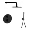 Zestaw natryskowy podtynkowy termostat Light czarny mat PAFFONI RUBINETTERIE LIQ018ZSC2E.NO