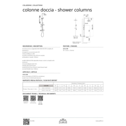 Kolumna natryskowa mini master new Quattro chrom PAFFONI RUBINETTERIE ZCOL599CR