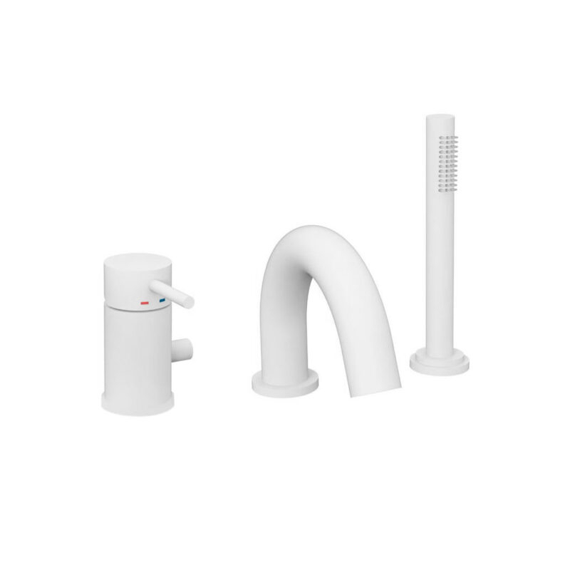 Bateria wannowa 3-otworowa Light biały mat PAFFONI RUBINETTERIE LIG040LBO