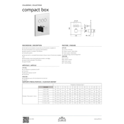 Bateria podtynkowa termostatyczna 3-drożna z cpbox Elle, Level chrom PAFFONI RUBINETTERIE CPT519CR
