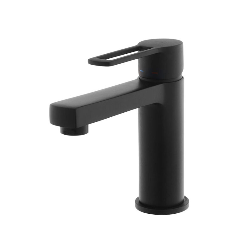 Bateria umywalkowa stojąca (bez korka) Ringo czarny mat PAFFONI RUBINETTERIE RIN071NO