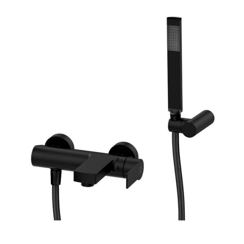 Bateria wannowa ścienna Tango czarny mat PAFFONI RUBINETTERIE TA023NO