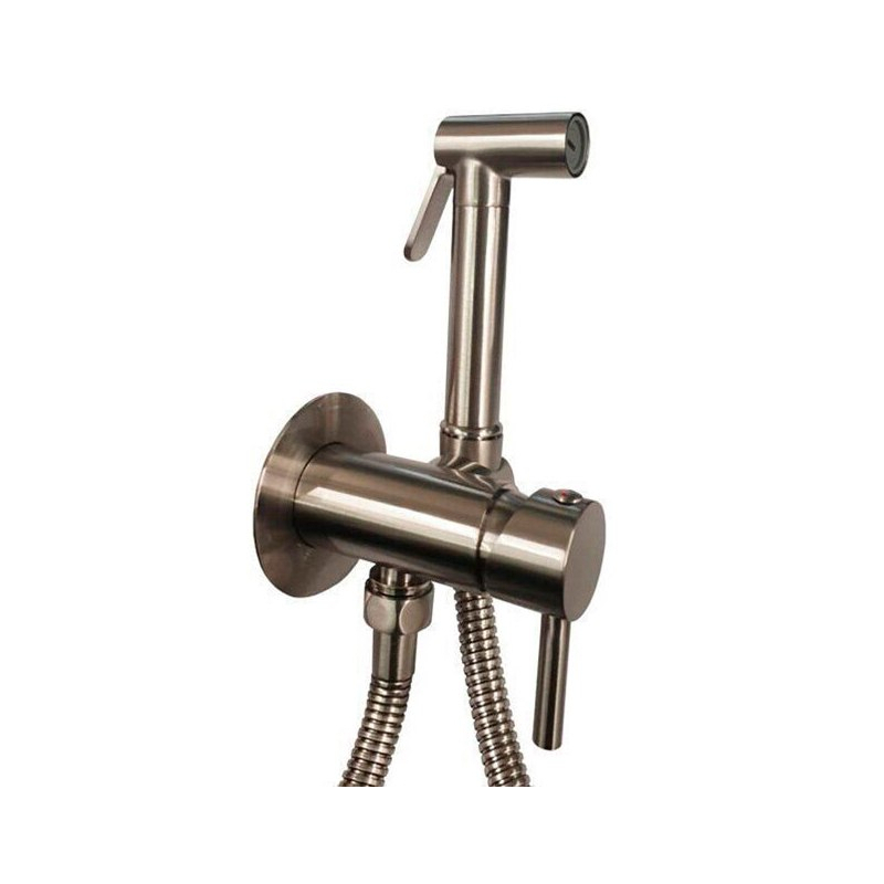 Bateria bidetowa podtynkowa z uchwytem Stick, Light stal szczotkowana PAFFONI RUBINETTERIE ZDUP110ST