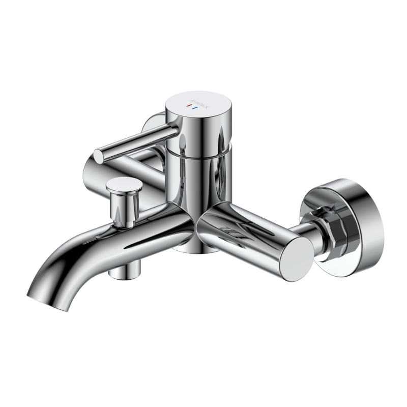 Bateria wannowa ścienna z przełącznikiem natrysku Kseno chrom AVAPAX ABKS211111