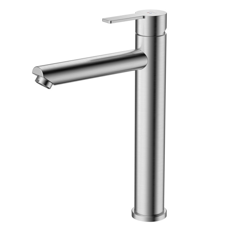 Bateria umywalkowa stojąca wysoka - nablatowa Mistella stal AVAPAX ABMI131511