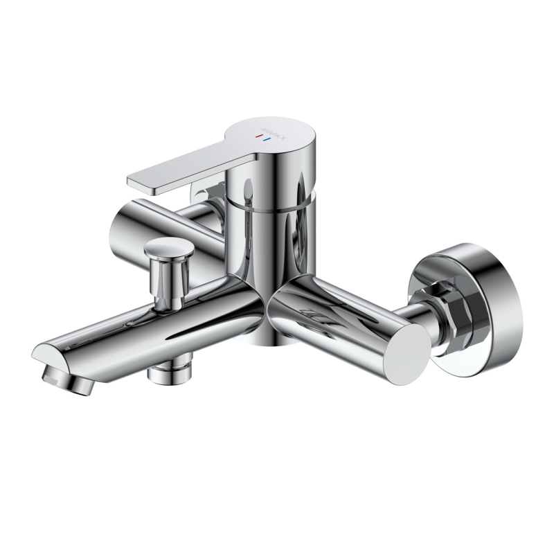 Bateria wannowa ścienna z przełącznikiem natrysku Mistella chrom AVAPAX ABMI211111