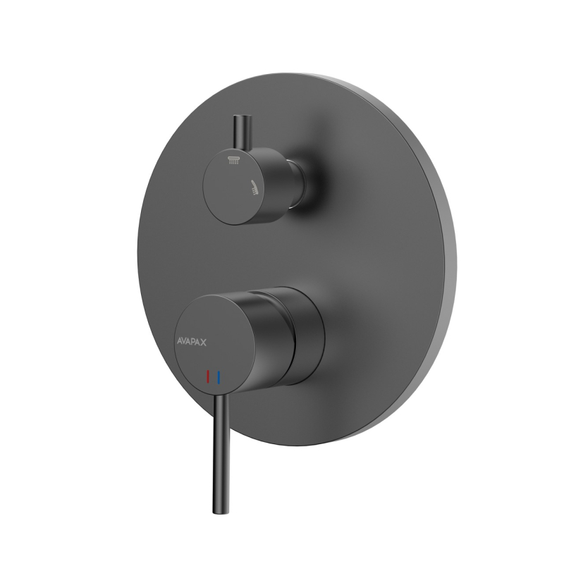 Bateria prysznicowo wannowa podtynkowa dwufunkcyjna Ultimate gun metal AVAPAX ABUL5214C1