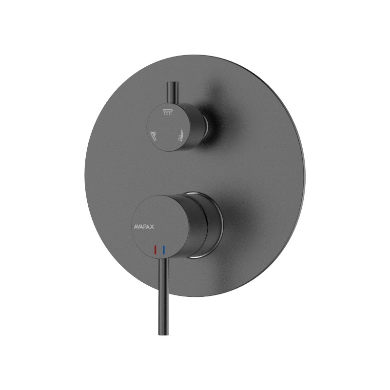 Bateria prysznicowo wannowa podtynkowa trzyfunkcyjna Ultimate gun metal AVAPAX ABUL5314C1