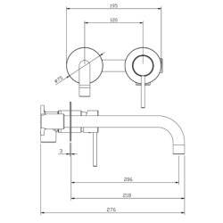 Bateria umywalkowa podtynkowa Ultimate czarny AVAPAX ABUL141311