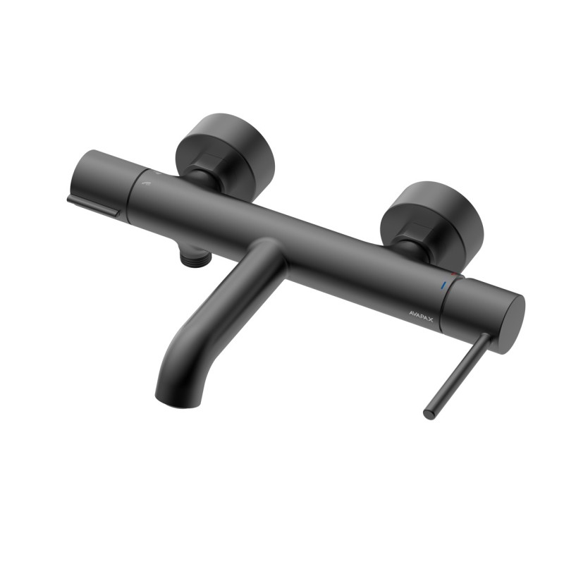 Bateria wannowa ścienna z przełącznikiem natrysku Ultimate gun metal AVAPAX ABUL211411