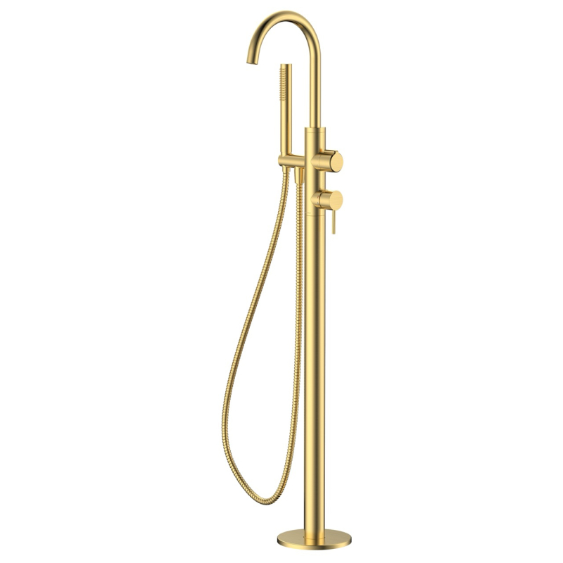 Bateria wannowa wolnostojąca z zestawem natryskowym Ultimate złoty AVAPAX ABUL221221