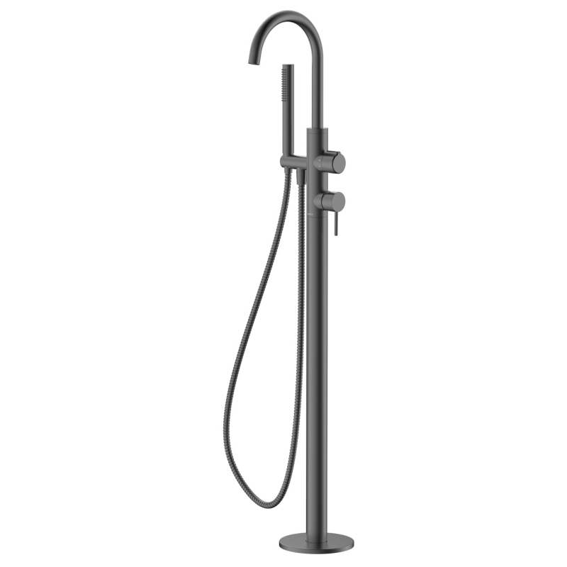 Bateria wannowa wolnostojąca z zestawem natryskowym Ultimate gun metal AVAPAX ABUL221421