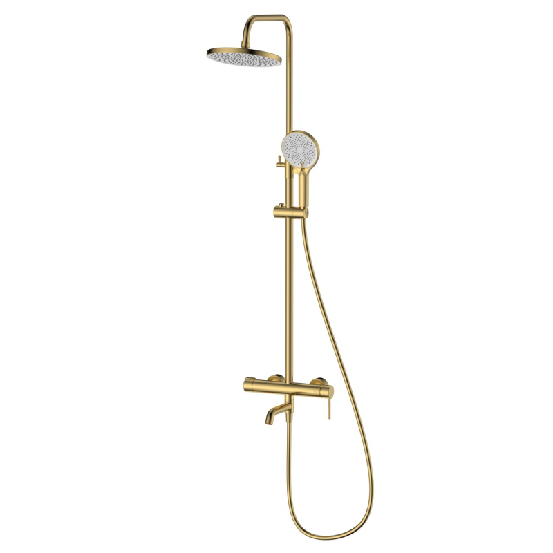 Deszczownica z baterią prysznicowo wannową trzyfunkcyjną Ultimate złoty AVAPAX ADUL6312H1