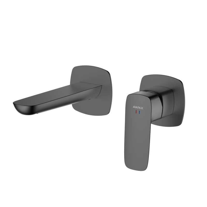 Bateria umywalkowa podtynkowa Qanix gun metal AVAPAX ABQA141411