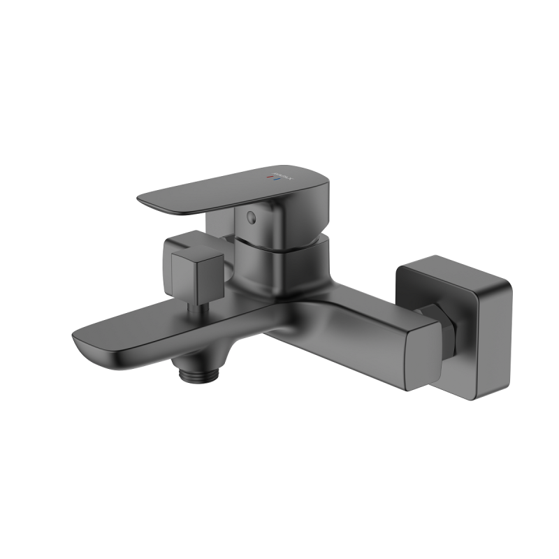 Bateria wannowa ścienna z przełącznikiem natrysku Qanix gun metal AVAPAX ABQA211411