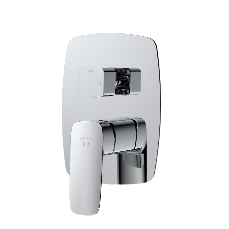 Bateria prysznicowo wannowa podtynkowa dwufunkcyjna Qanix chrom AVAPAX ABQA5211C1