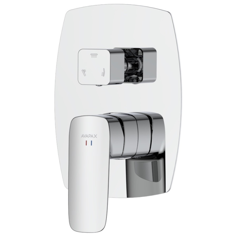 Bateria prysznicowo wannowa podtynkowa trzyfunkcyjna Qanix chrom AVAPAX ABQA5311C1