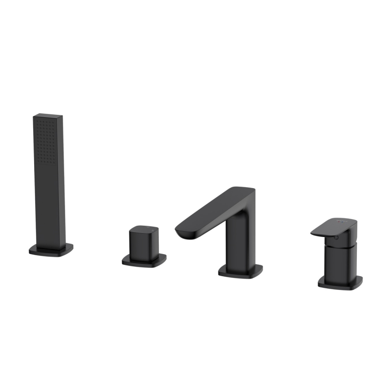 Bateria wannowa 4-otworowa Qanix czarny AVAPAX ABQA241321