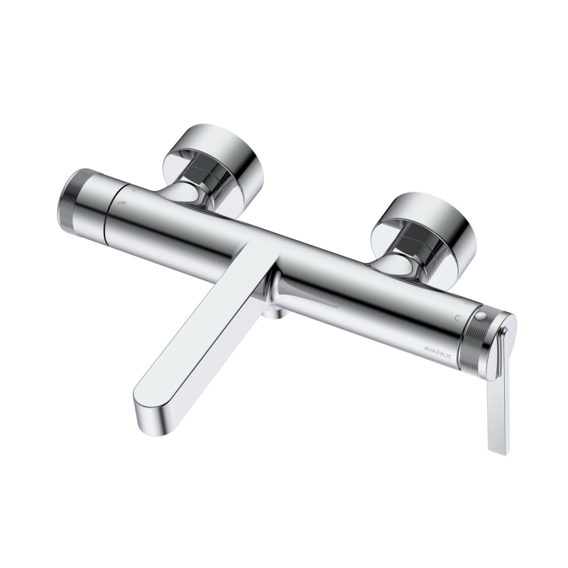 Bateria wannowa ścienna z przełącznikiem natrysku Aurevo chrom AVAPAX ABAU2111H1