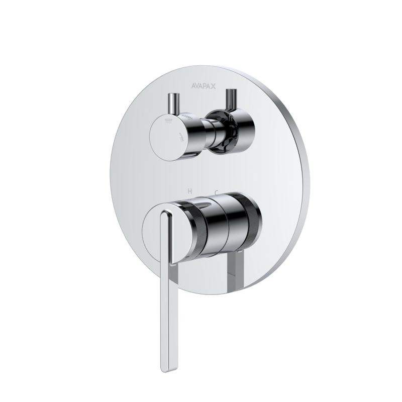 Bateria prysznicowo wannowa podtynkowa dwufunkcyjna Aurevo chrom AVAPAX ABAU521111