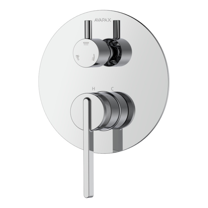 Bateria prysznicowo wannowa podtynkowa trzyfunkcyjna Aurevo chrom AVAPAX ABAU5311C1