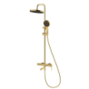Deszczownica z baterią prysznicowo wannową trzyfunkcyjną Aurevo złoty AVAPAX ADAU6312H1