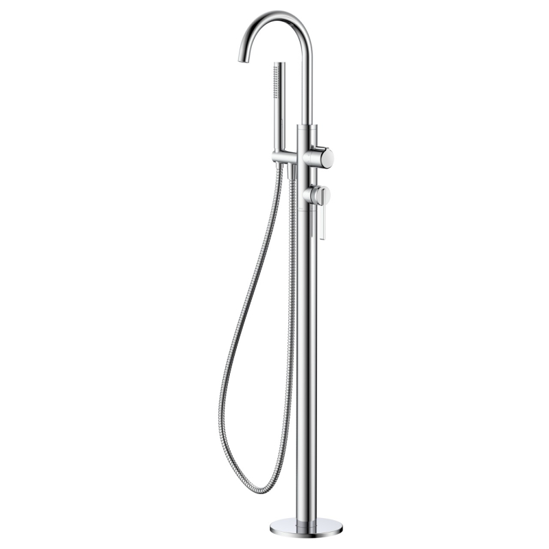 Bateria wannowa wolnostojąca z zestawem natryskowym Aurevo chrom AVAPAX ABAU221121