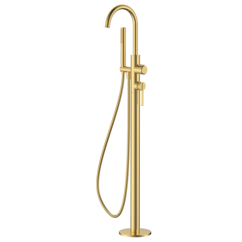 Bateria wannowa wolnostojąca z zestawem natryskowym Aurevo złoty AVAPAX ABAU221221