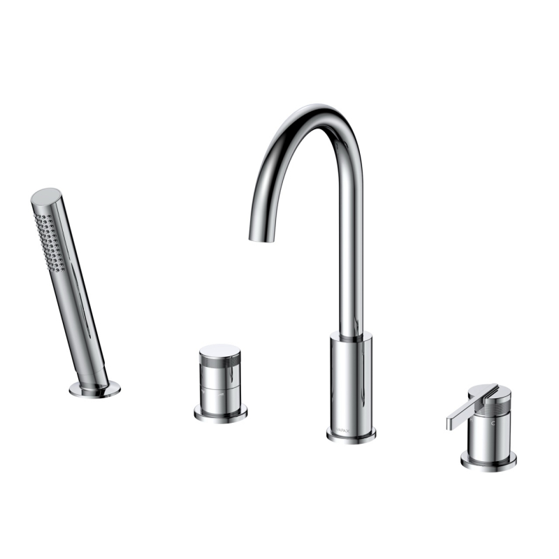 Bateria wannowa 4-otworowa Aurevo chrom AVAPAX ABAU241221