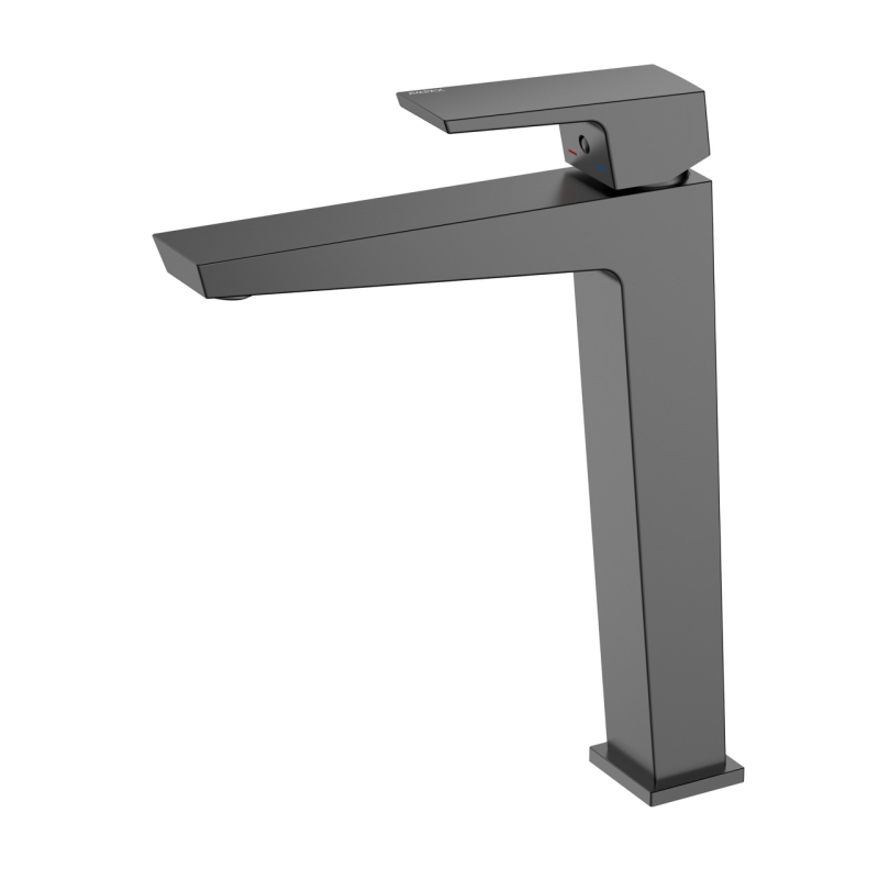 Bateria umywalkowa stojąca wysoka - nablatowa Vellano gun metal AVAPAX ABVE131412