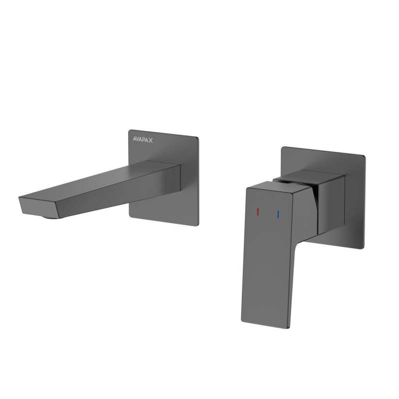 Bateria umywalkowa podtynkowa Vellano gun metal AVAPAX ABVE141411