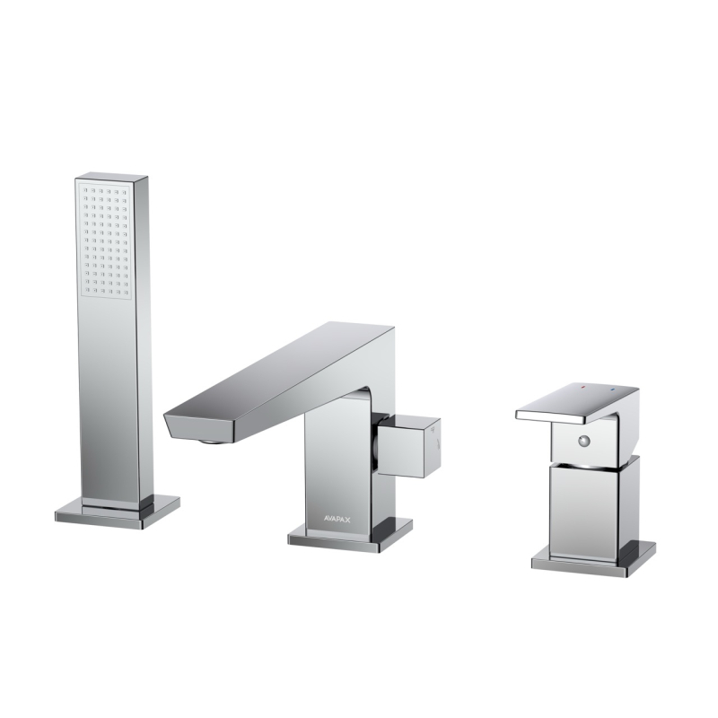 Bateria wannowa 3-otworowa Vellano chrom AVAPAX ABVE231121