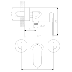 Bateria prysznicowa Lunepo chrom AVAPAX ABLU301111
