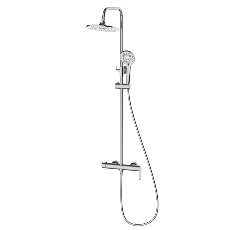 Deszczownica z baterią prysznicową dwufunkcyjną Lunepo chrom AVAPAX ADLU621121