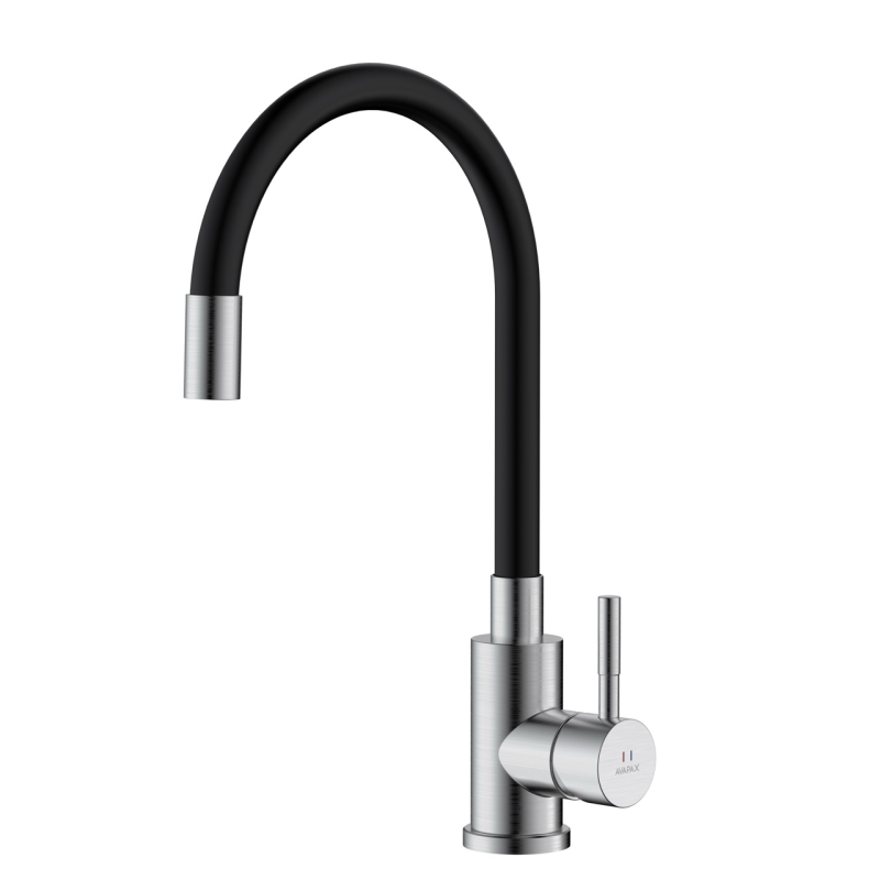 Bateria kuchenna stojąca z elastyczną wylewką Lapur stal AVAPAX ABLA7219F1