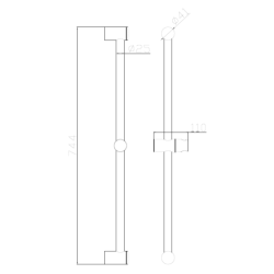 Drążek prysznicowy ze stali nierdzewnej z uchwytem na słuchawkę prysznicową Ronde chrom AVAPAX AARO111111