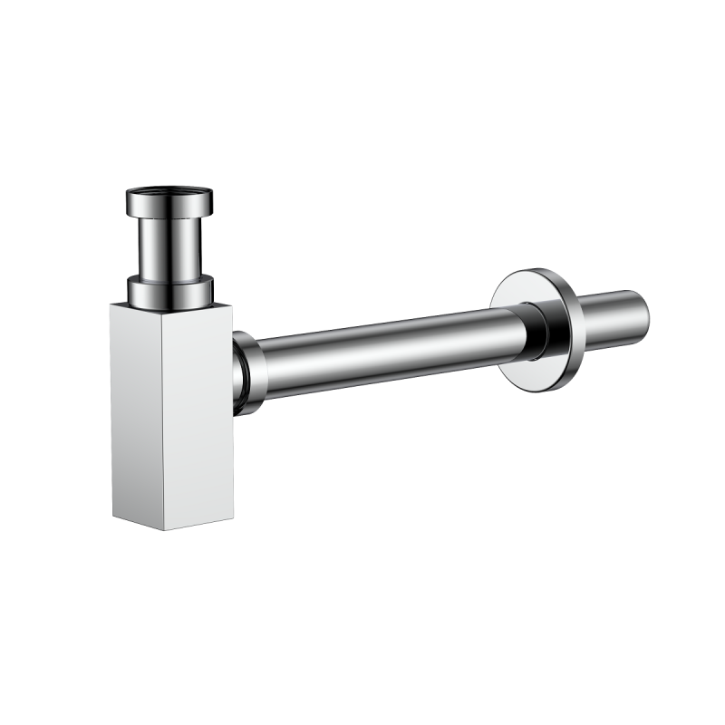 Syfon umywalkowy butelkowy stal nierdzewna Cube chrom AVAPAX AFCU111111