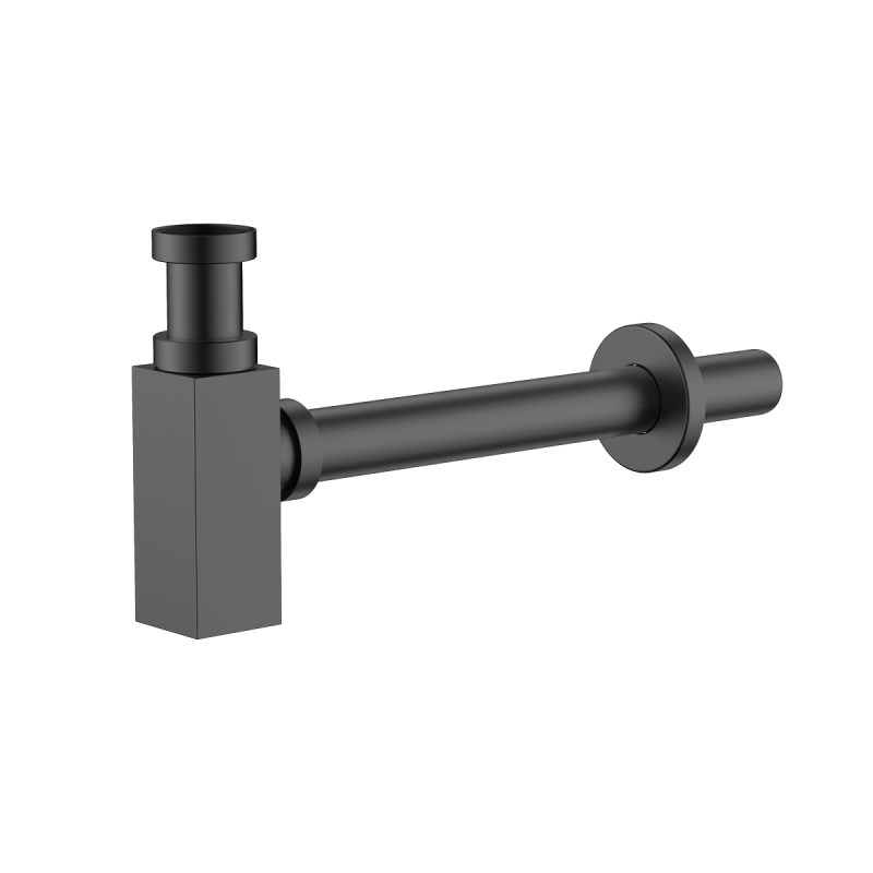 Syfon umywalkowy butelkowy stal nierdzewna Cube gun metal AVAPAX AFCU111411