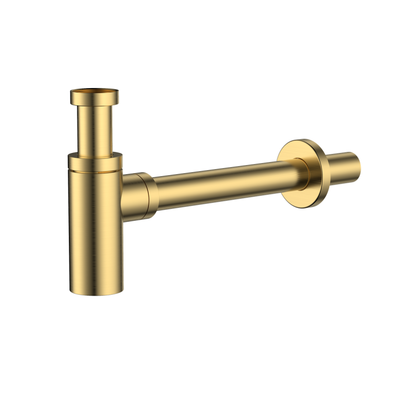 Syfon umywalkowy butelkowy stal nierdzewna Ronde złoty AVAPAX AFRO111211