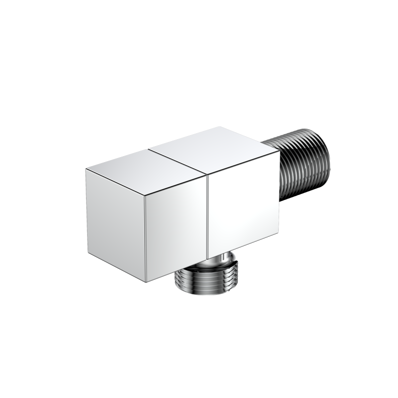 Zawór kątowy przyłączeniowy 1/2x3/8 mosiężny Cube chrom AVAPAX AOCU211111