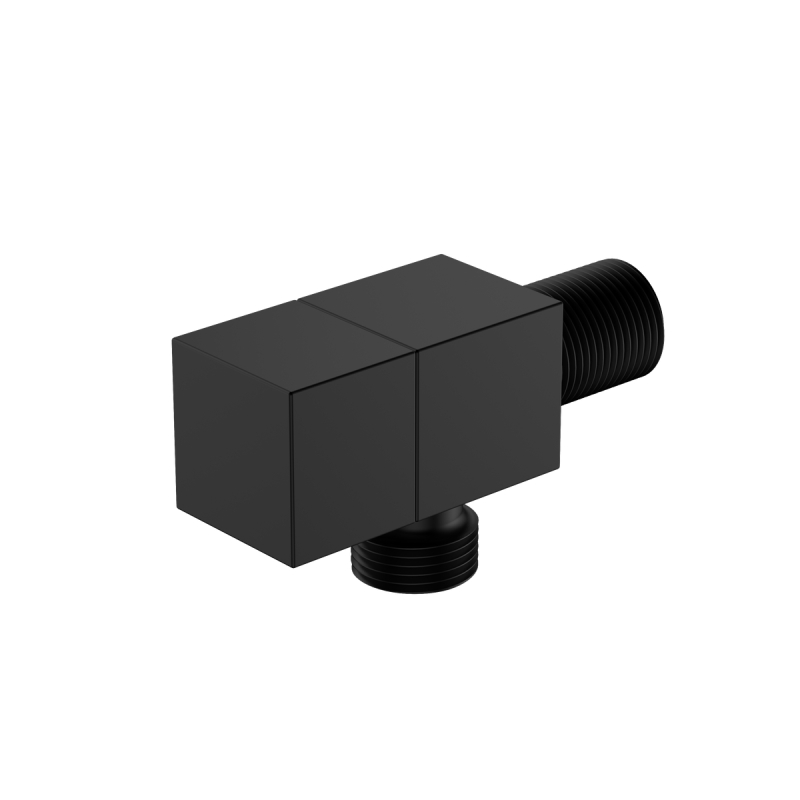 Zawór kątowy przyłączeniowy 1/2x3/8 mosiężny Cube czarny AVAPAX AOCU211311