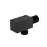 Zawór kątowy przyłączeniowy 1/2x3/8 mosiężny Cube czarny AVAPAX AOCU211311