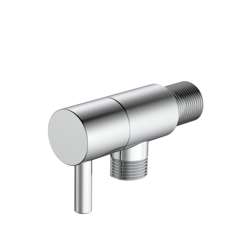 Zawór kątowy przyłączeniowy 1/2x3/8 mosiężny Ronde chrom AVAPAX AORO211111