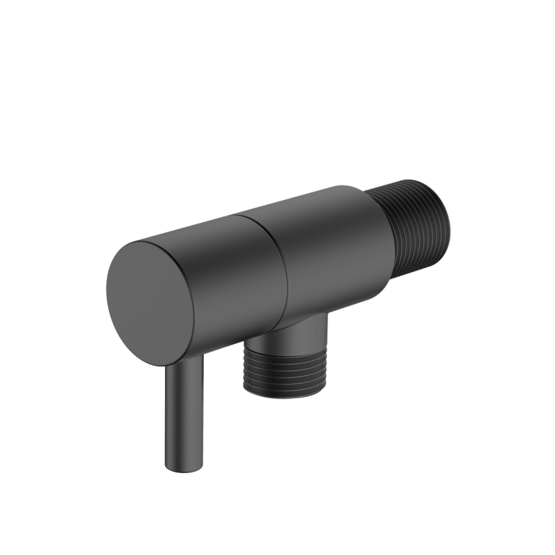 Zawór kątowy przyłączeniowy 1/2x3/8 mosiężny Ronde gun metal AVAPAX AORO211411