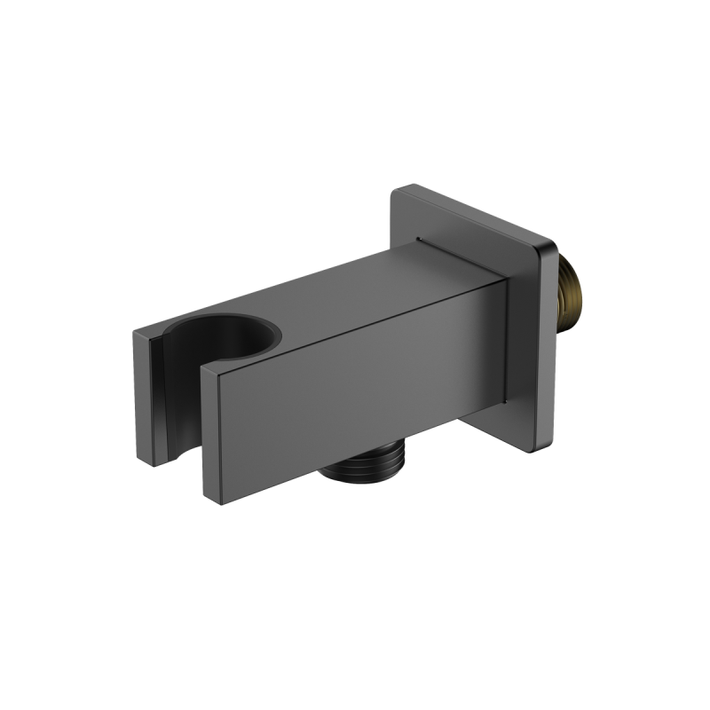 Przyłącze kątowe z uchwytem na słuchawkę proste Cube gun metal AVAPAX APCH121411