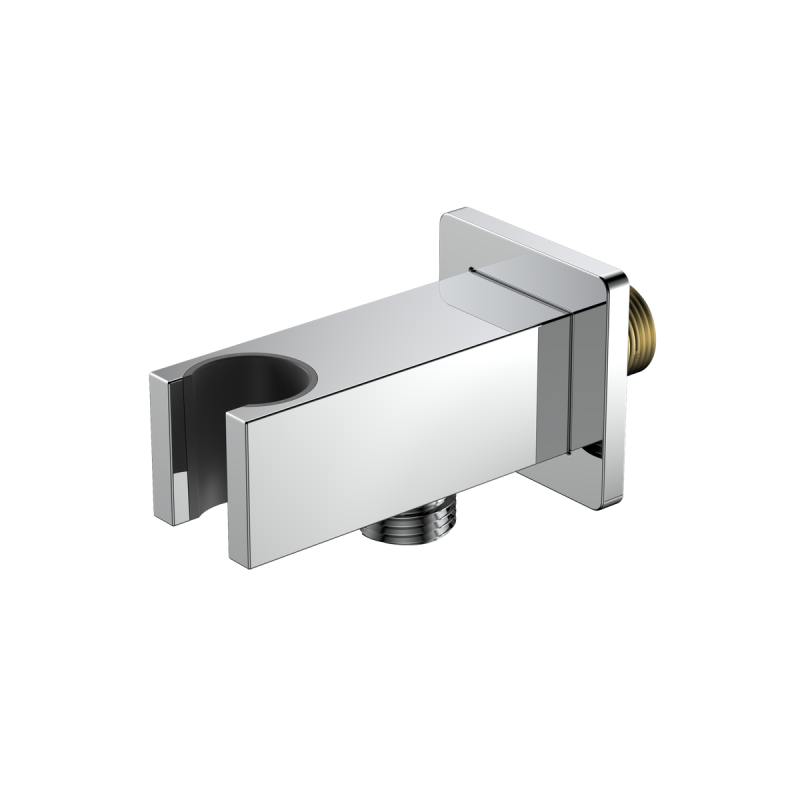 Przyłącze kątowe z uchwytem na słuchawkę proste Cube chrom AVAPAX APCU121111